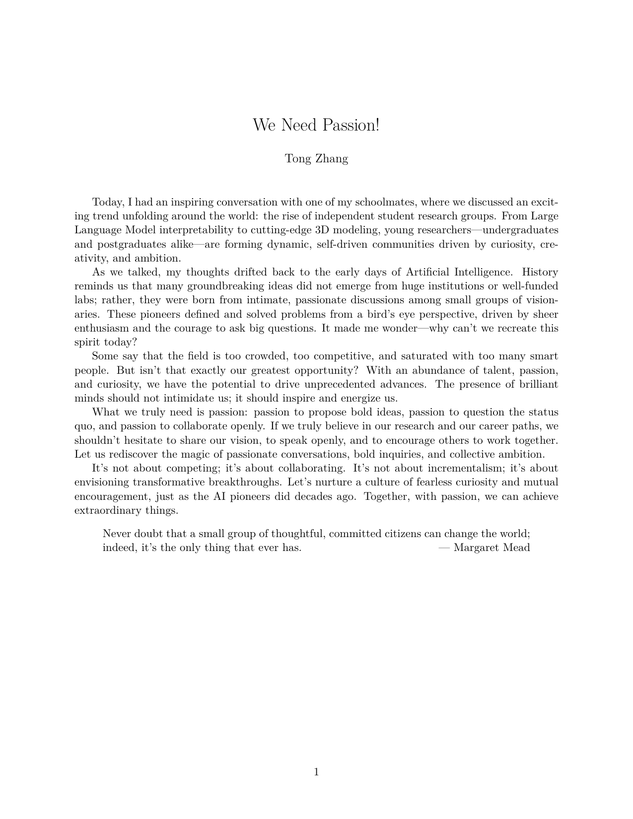 We Need Passion! - page 1